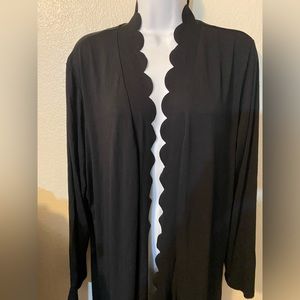 Black cardigan sweater size 2x long sleeve